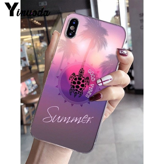 Yinuoda Cool in summer Soft Silicone Transparent Phone Case for iPhone 5 5Sx 6 7 7plus 8 8Plus X XS MAX XR - Amzon World