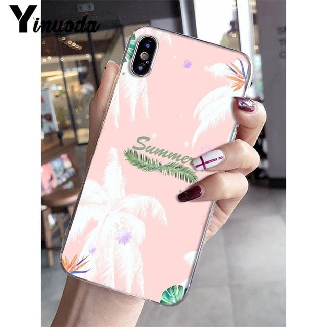 Yinuoda Cool in summer Soft Silicone Transparent Phone Case for iPhone 5 5Sx 6 7 7plus 8 8Plus X XS MAX XR - Amzon World