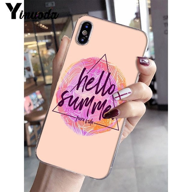Yinuoda Cool in summer Soft Silicone Transparent Phone Case for iPhone 5 5Sx 6 7 7plus 8 8Plus X XS MAX XR - Amzon World