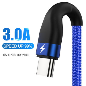 USB Type C Cable For Samsung S10 S9 S8 A50 Xiaomi Redmi Note 7 Fast Charging USB-C Charger Mobile Phone USBC Type-C Cable - Amzon World