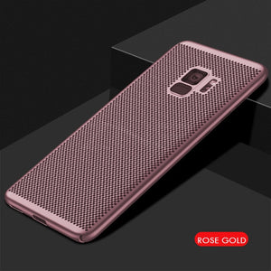 Ultra Slim Grid Heat Dissipate Phone Case For Samsung Galaxy S9 S8 Plus Note 9 8 S7 S6 Edge Case - Amzon World