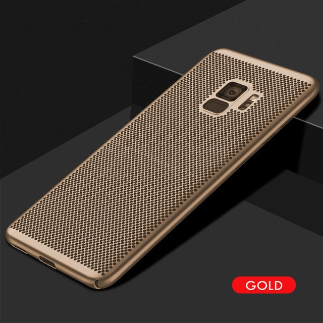 Ultra Slim Grid Heat Dissipate Phone Case For Samsung Galaxy S9 S8 Plus Note 9 8 S7 S6 Edge Case - Amzon World