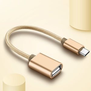 braid Type C USB 3.1 Male to OTG Type-A Female Adapter Cord For Android leTV Huawei oppo vivo Tablet PC samsung Smartphone - Amzon World