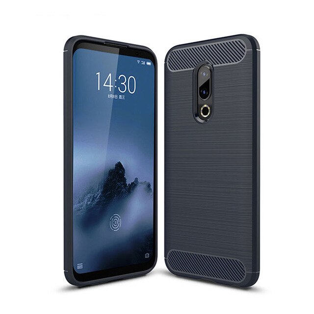 cover for meizu 16th/Meizu 16 Case Carbon Fiber PC Bumper Silicone Back Shockproof Case for Meizu 16th case cover soft case - Amzon World