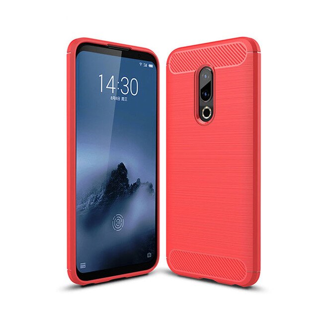 cover for meizu 16th/Meizu 16 Case Carbon Fiber PC Bumper Silicone Back Shockproof Case for Meizu 16th case cover soft case - Amzon World