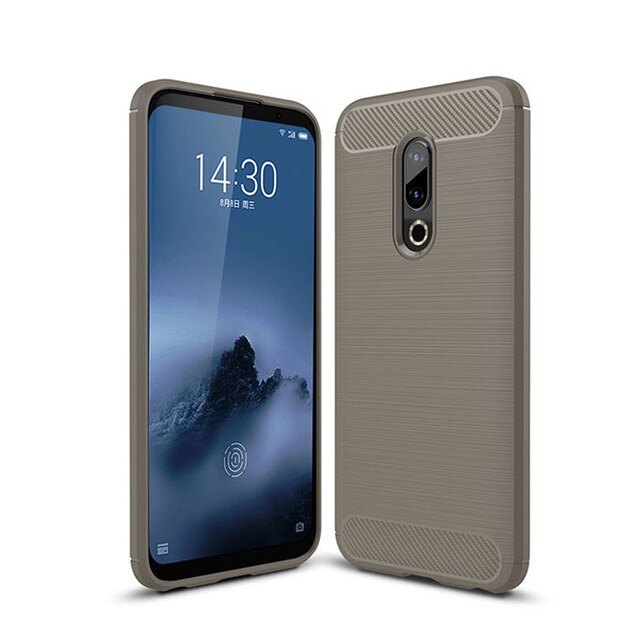 cover for meizu 16th/Meizu 16 Case Carbon Fiber PC Bumper Silicone Back Shockproof Case for Meizu 16th case cover soft case - Amzon World