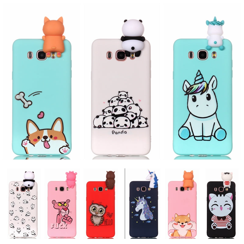 etui for Samsung Galaxy J5 2016 j510 Phone Case 3D Unicorn Panda Dog Silicone Case Cover on sFor Coque Samsung J5 J3 J7 J Cases - Amzon World