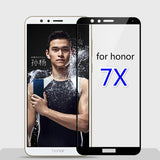 full cover Screen Protector Toughened Glass For Huawei honor 7x 9H Tempered glass For honor 7 X screen protective 7x black white - Amzon World