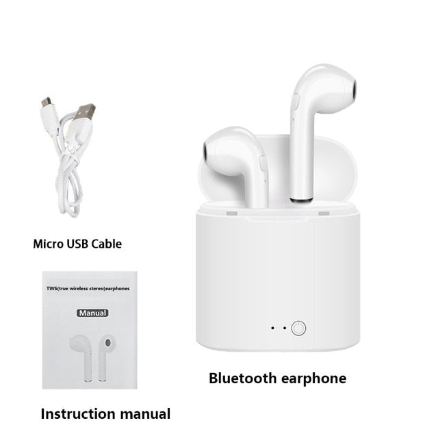 i7s Tws Wireless Headphones Bluetooth Earphones Air Earbuds Handsfree in ear Headset with Charging Box For iPhone huawei Xiaomi - Amzon World